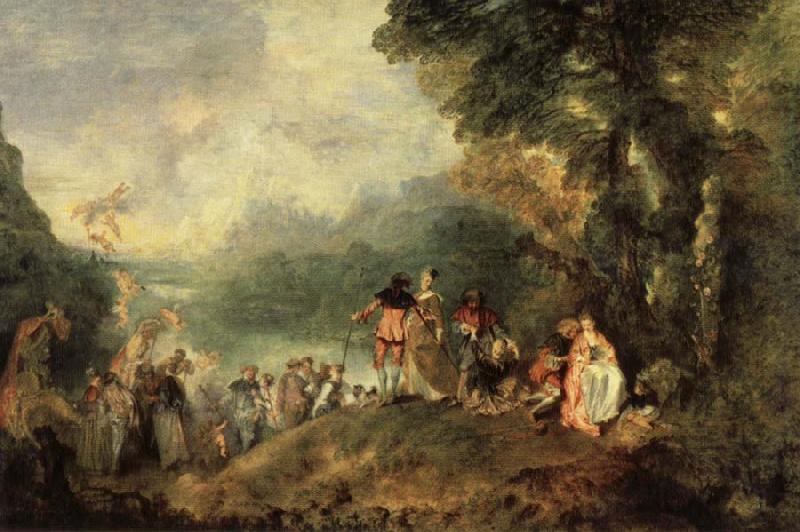 Jean-Antoine Watteau Embarkation from Cythera oil painting image